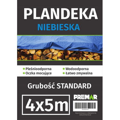 Plandeka 4 x 5 m niebieska