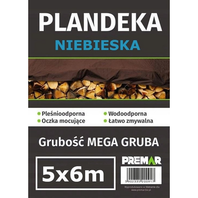 Plandeka 5 x 6 m niebieska