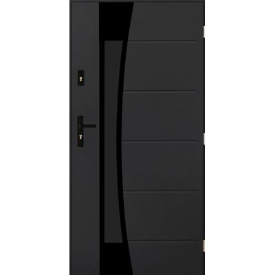 Drzwi zewnętrzne WEZUWIUSZ antracyt 90 prawe