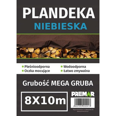 Plandeka 8 x 10 m niebieska PL