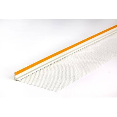 Listwa przyokienna 6 mm PVC z siatką i uszczelką biała 2,5 m
