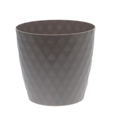 Doniczka Cristal 18 cm popielata