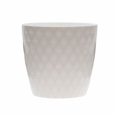 Doniczka Cristal 18 cm biała