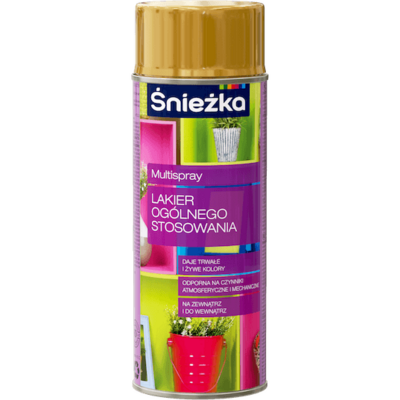 Śnieżka Multispray Lakier Ogólnego Stosowania połysk 400 ml złoty antyczny