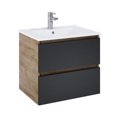 Szafka podumywalkowa czarno-brązowa 53 x 60 cm Elita