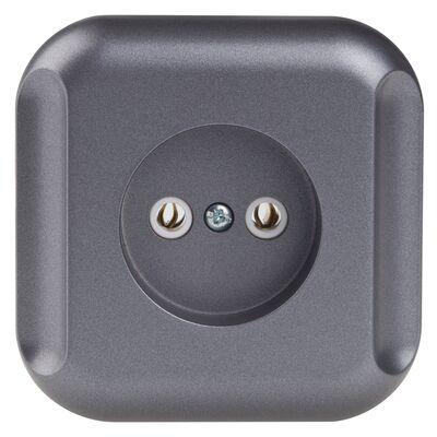 Gniazdo pojedyncze 2p 16A, 250V TOPAZ antracyt
