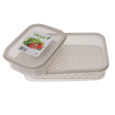 Pojemnik z ociekaczem Pierro VEGE 0,75l ecru