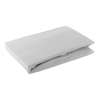 Prześcieradło jersey z gumką 220 x 200+30 cm jasnoszary