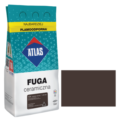 ATLAS Fuga ceramiczna 124 ciemne wenge alubag 5 kg