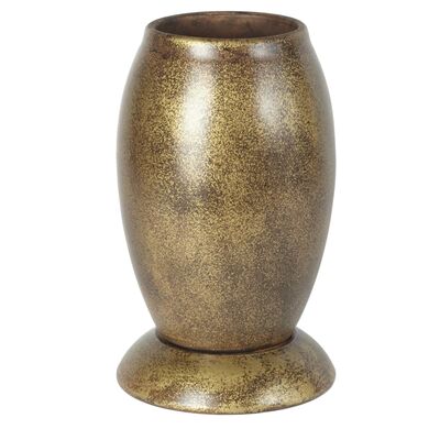 Wazon stożek 22 cm złoty