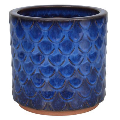 Donica 4397 szkliwo CYLINDER mrozoodporna 22 x 20 cm niebieski 007