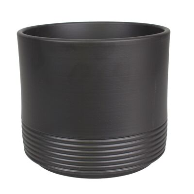 Osłonka ceramiczna CYLINDER RILLE 992 20 cm antracyt mat