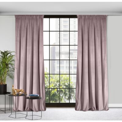 Zasłona na taśmie marszczącej ROSA 140 x 270 cm pudrowy