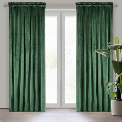 Zasłona na taśmie marszczącej ROSA 140 x 270 cm zielony