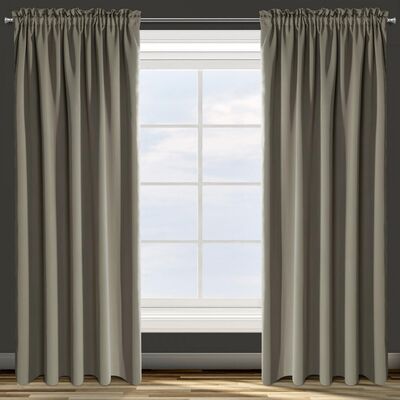 Zasłona gotowa na taśmie marszczącej 270 x 135 cm ciemnobeżowy