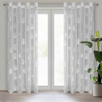 Zasłona gotowa na przelotkach HELEN 260 x 140 cm biały