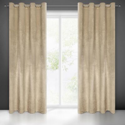 Zasłona gotowa na przelotkach SAMANTA 250 x 140 cm beżowy