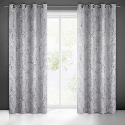 Zasłona gotowa na przelotkach KENDRA 250 x 140 cm biały