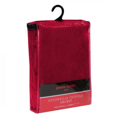 Zasłona na taśmie marszczącej SIBEL 140 x 270 cm bordowy