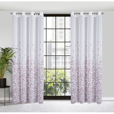 Zasłona gotowa na przelotkach NOEMI 250 x 140 cm biały