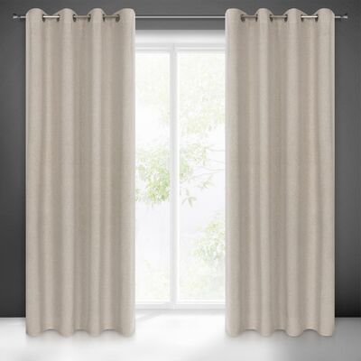 Zasłona gotowa na przelotkach LIDIA 250 x 140 cm beżowy