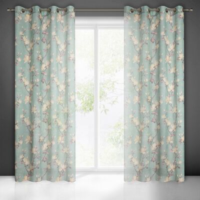 Zasłona gotowa na przelotkach LUNA 250 x 140 cm miętowy