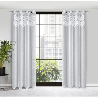 Zasłona gotowa na przelotkach ESTERA 250 x 140 cm biały