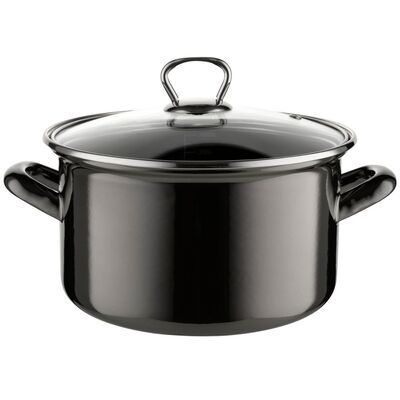 Garnek emaliowany prosty METALICO pokrywka 20 cm 3,3 l
