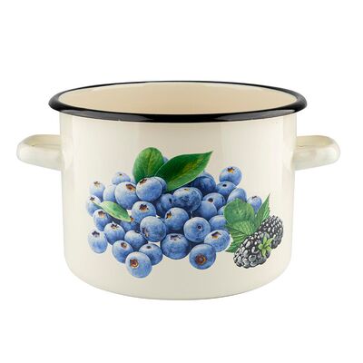 Garnek emaliowany prosty BORÓWKA 20 cm 4,5 l UA