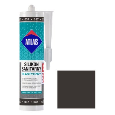 Atlas Silikon sanitarny elastyczny 037 grafitowy 280 ml