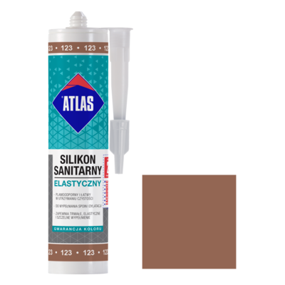 Atlas Silikon sanitarny elastyczny 123 jasnobrązowy 280 ml