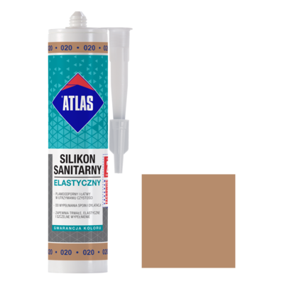 Atlas Silikon sanitarny elastyczny 020 beżowy 280 ml