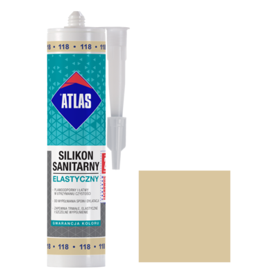 Atlas Silikon sanitarny elastyczny 118 jaśminowy 280 ml