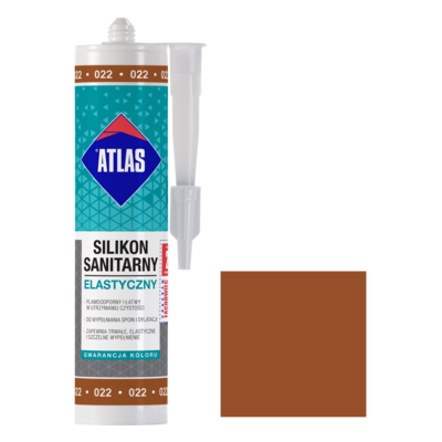 Atlas Silikon sanitarny elastyczny 022 orzechowy 280 ml