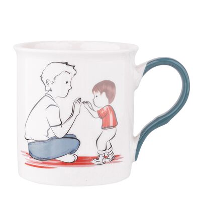 Kubek prosty z niebieskim uchem 250 ml