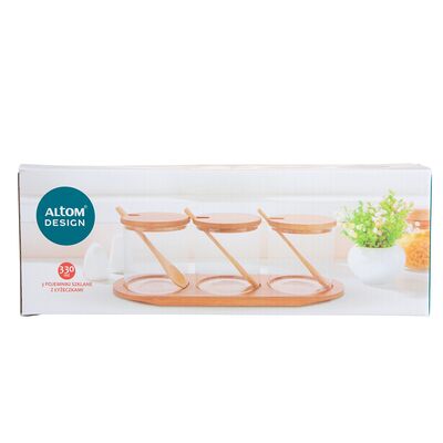 Zestaw 3 pojemników z łyżeczkami 3 x 330 ml Color Box ALTOM