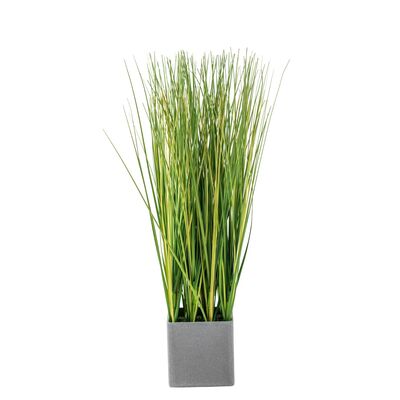 Trawa sztuszna dekoracyjna w doniczce jasnej 50 x 12 cm