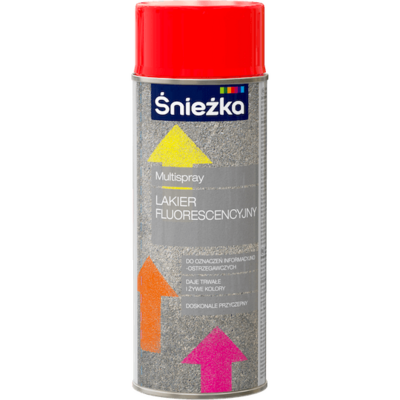 Śnieżka Multispray Lakier Fluorescencyjny 400 ml czerwony