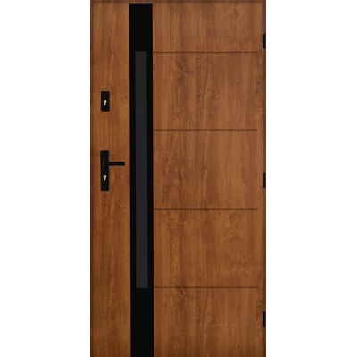 Drzwi zewnętrzne PEKIN Złoty dąb 90 prawe