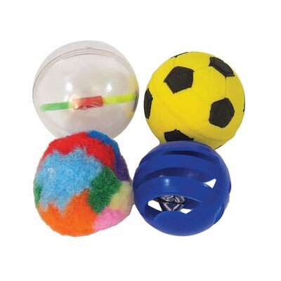 Piłki mix 4 cm, zestaw 4 sztuki K088