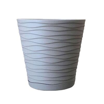 Doniczka Tedi 13 cm popielata