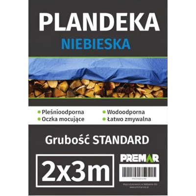 Plandeka 2 x 3 m niebieska PL