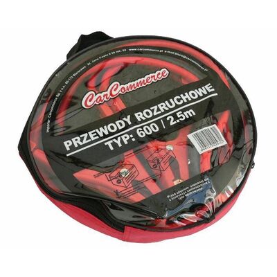 Przewody rozruchowe typ 600 / 2,5 m w praktycznej torbie zamykanej na suwak