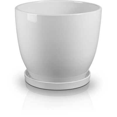 Donica ceramiczna biała 38 cm