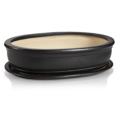 Donica Bonzai z podstawkiem 19 x 13 cm grafitowy