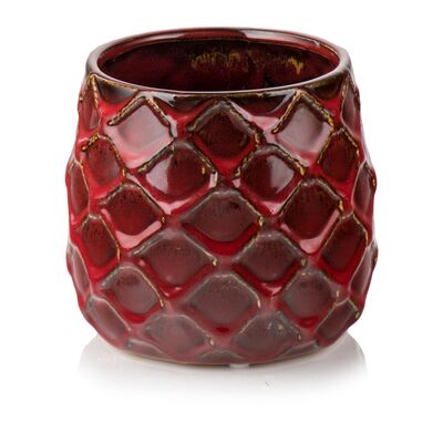 Osłonka ceramiczna czerwona 12 cm