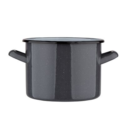 Garnek prosty 3,3 l śr.18 cm wys.14 cm szary nakrapiany