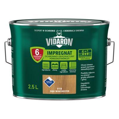 VIDARON Impregnat Powłokotwórczy Ochronno-Dekoracyjny Dąb Winchester V18 2,5 l