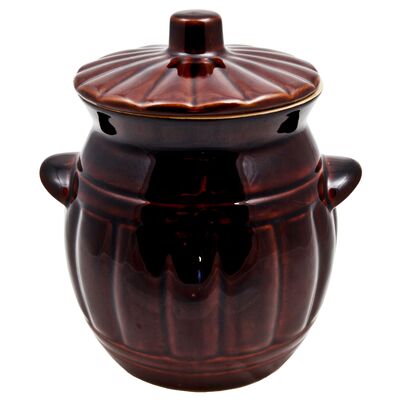 Beczka 2,7 litra + pokrywka Q15 brązowa