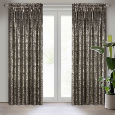 Zasłona gotowa na taśmie marszczącej EBRU 270 x 135 cm złoty